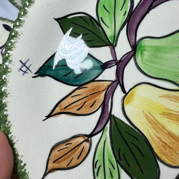 5 Peasant Village Southern Potteries Underglaze Fruit Dinner Plates Italy - Picture 8 of 16